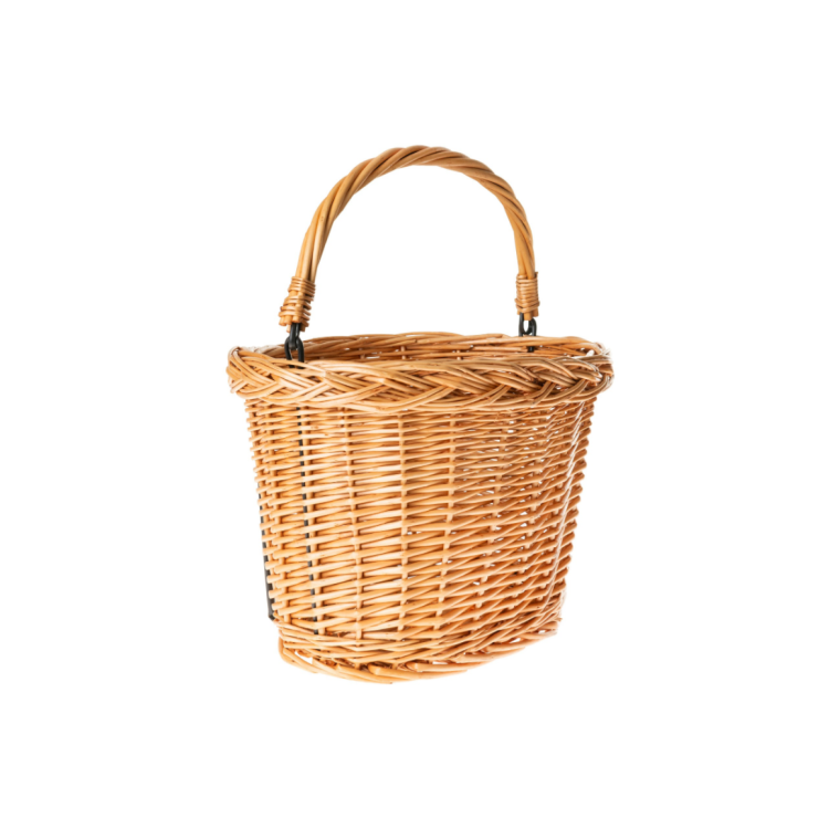 Malý prútený košík na riadidlá